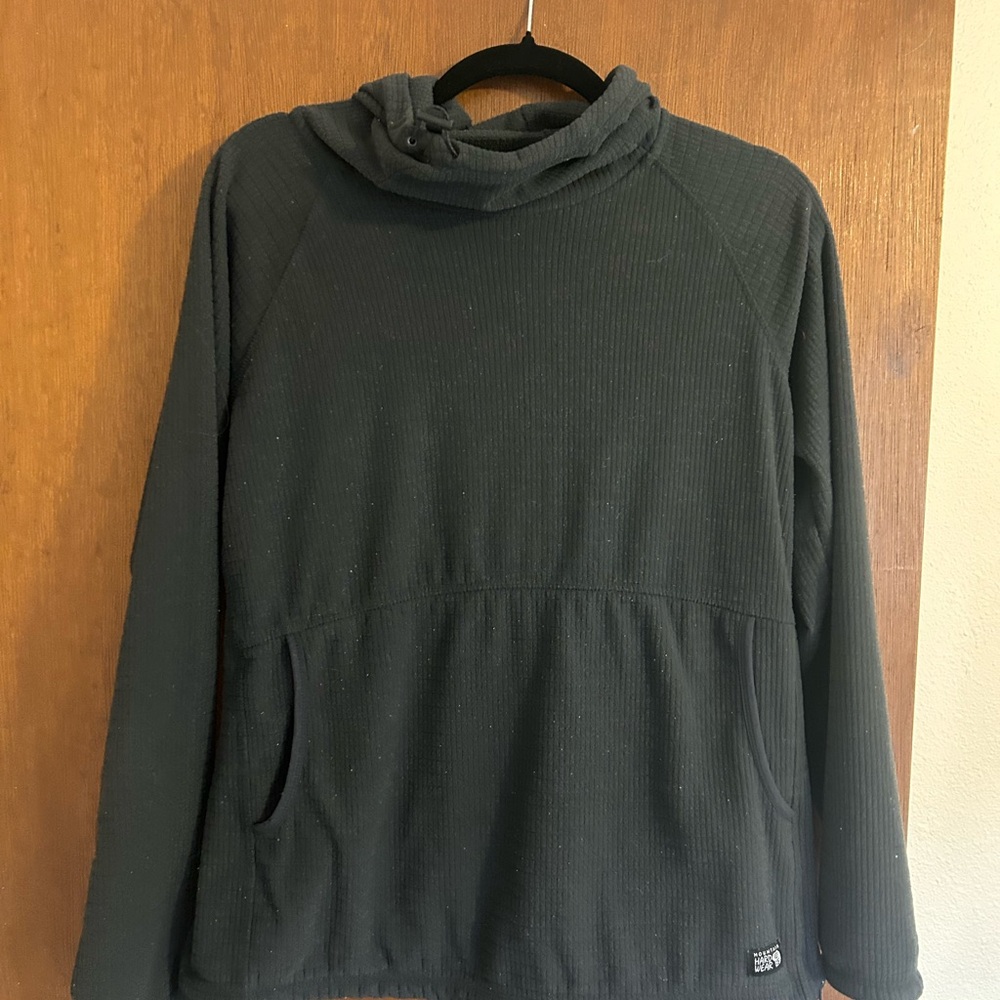 Mountain Hardware Black Hooded Fleece Pullover